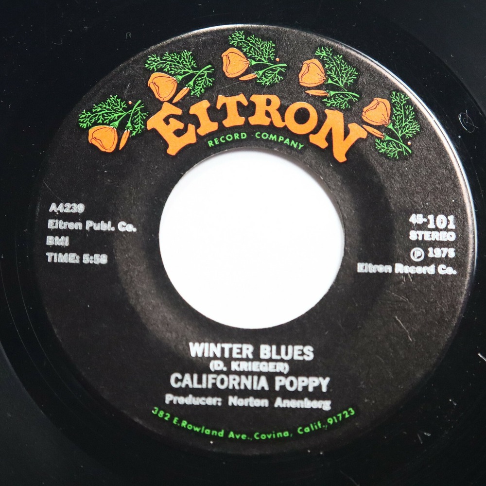 CALIFORNIA POPPY - WINTER BLUES / CALIFORNIA EARTHQUAKE - ROCK 45